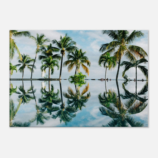  Palm Tree Reflections Canvas Wall Print by Caribbean Rays