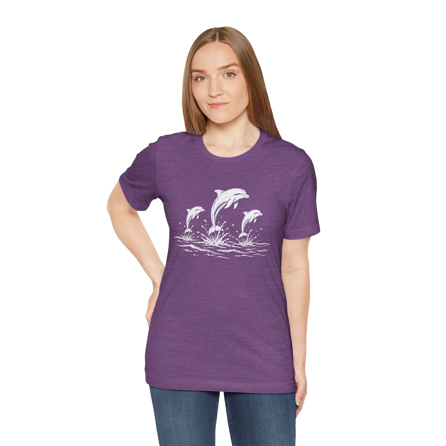 Dolphin Trio Tee — Playful Ocean Graphic T-Shirt