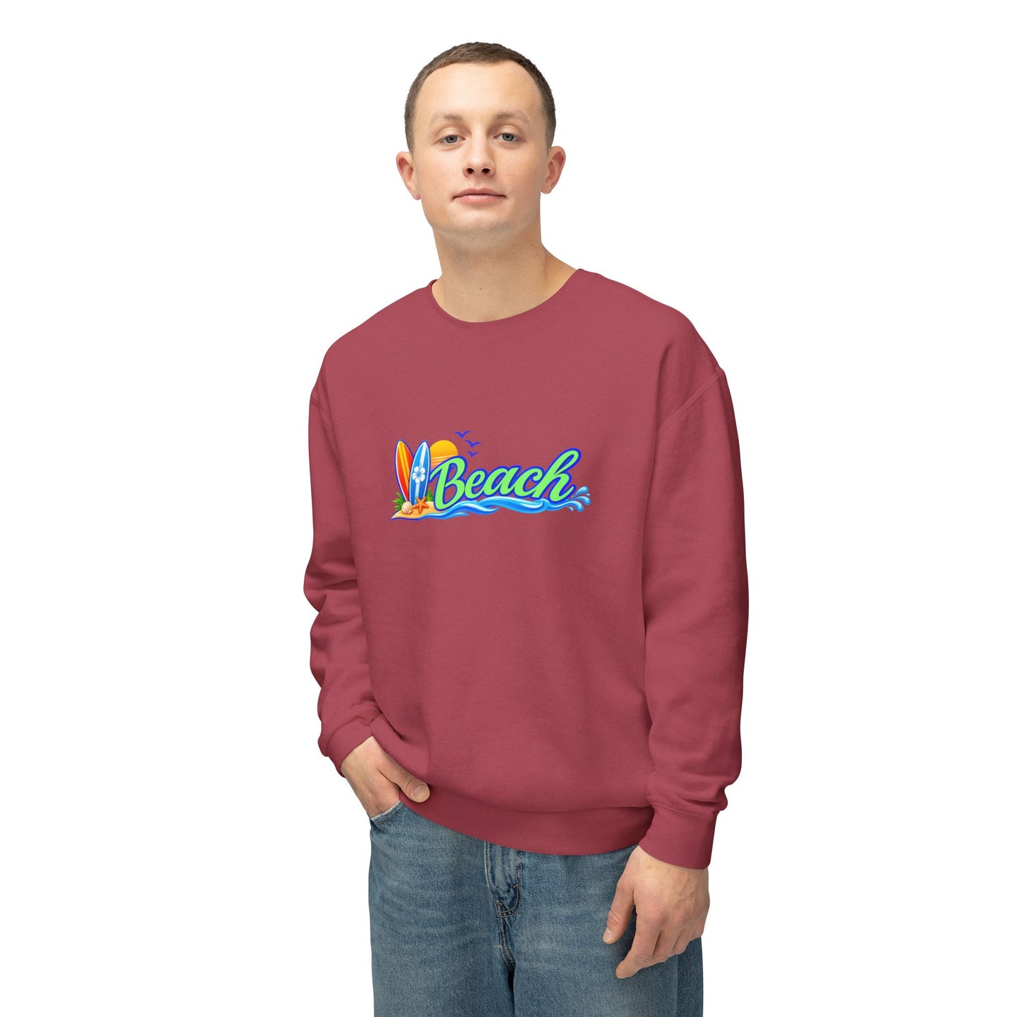 Beach Surf Vibes Crewneck Sweatshirt- Comfort Colors®