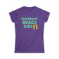 Caribbean Beach Girl T-Shirt — Women's Vacation Flip-Flop Tee