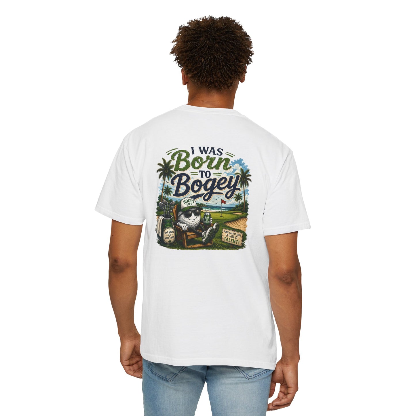 Born to Bogey T-Shirt — Retro Golf Skull Graphic Tee