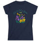 Women’s Floral Tee "Life Is Like a Garden" Iris & Crocus Spring Shirt at Caribbean Rays
