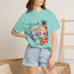 Beach Sunset Wine T-Shirt — "Beach, Sunset, Wine, Perfect Day" Tropical Graphic Tee