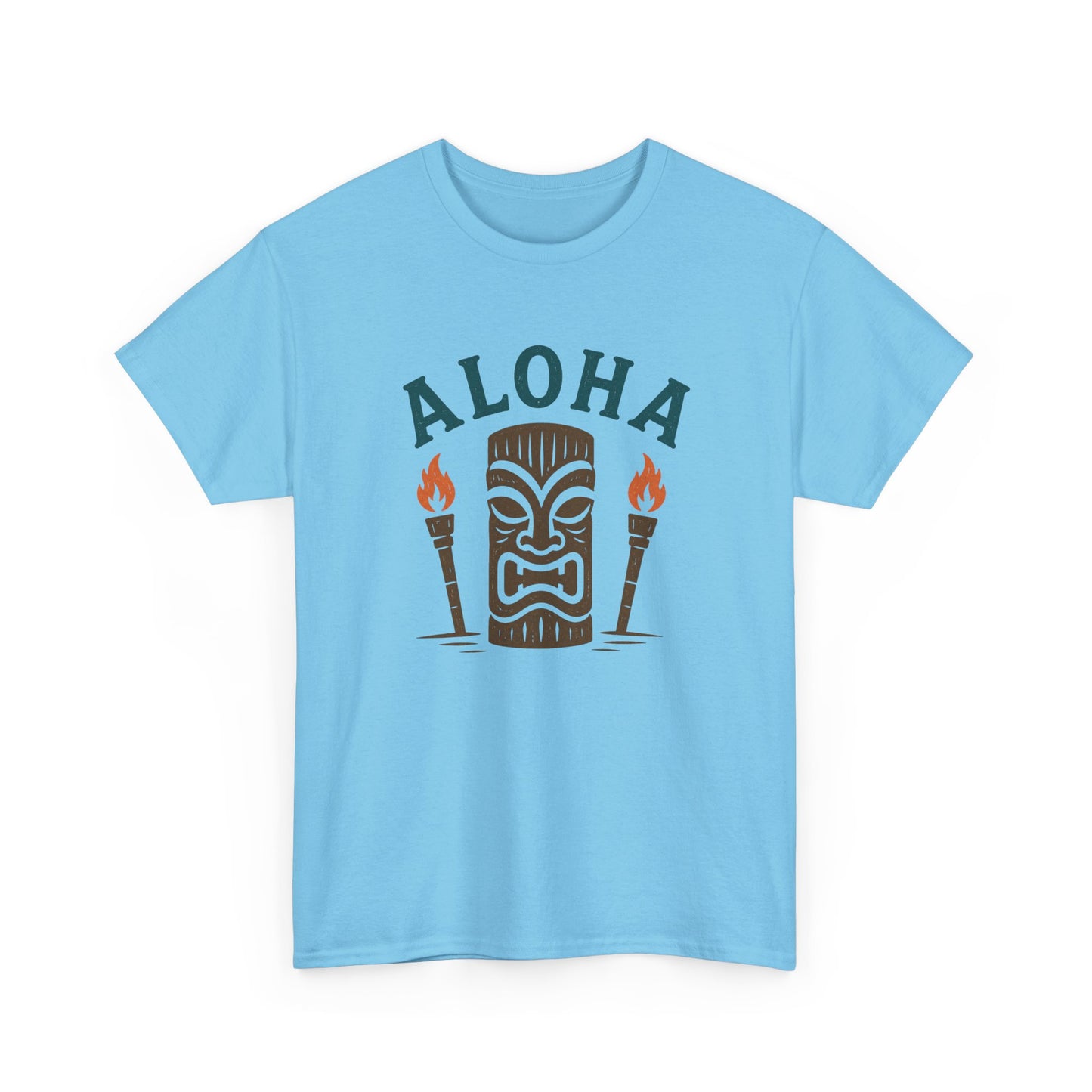 Aloha Tiki Tribal Tee with Torches- Tiki T-Shirt