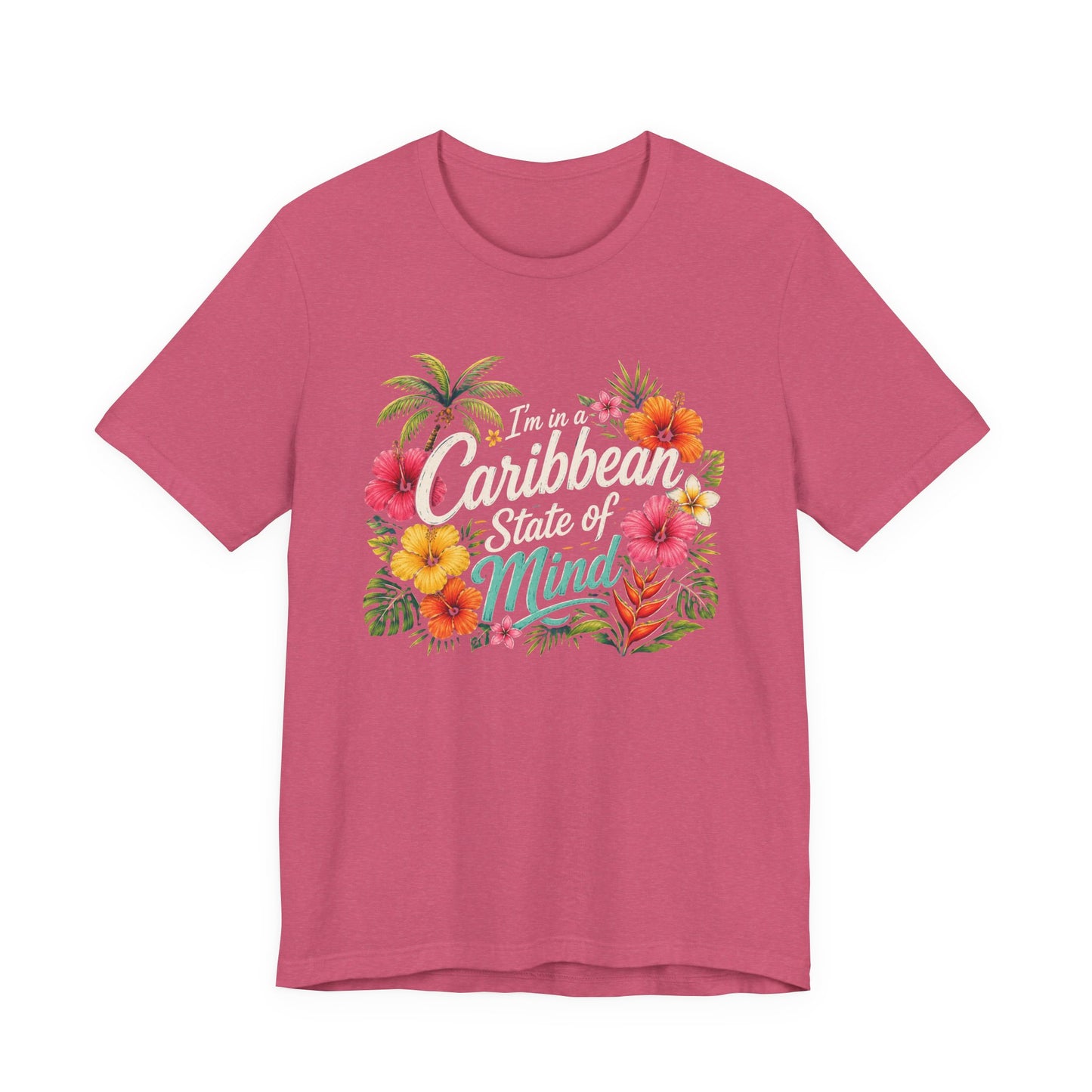 Caribbean State of Mind Tee — Tropical Floral Vacation T‑Shirt