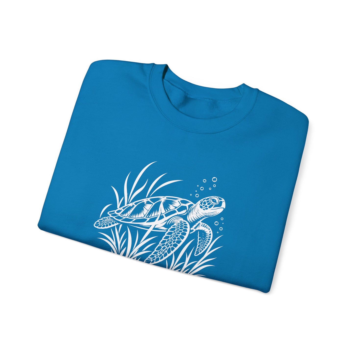 Sea Turtle Crewneck Sweatshirt — Hand-Drawn Marine Life Graphic