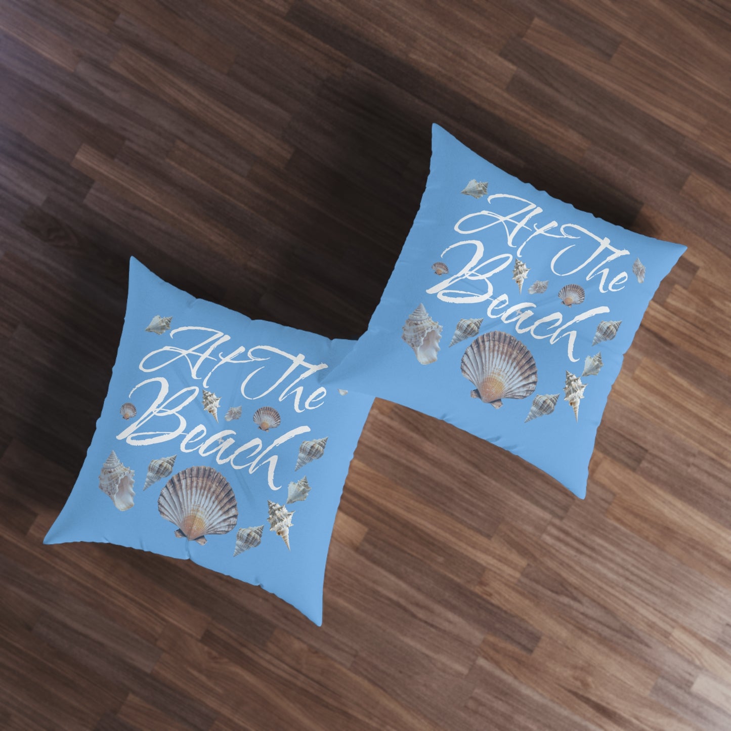 At The Beach Tufted Floor Pillow, Square  