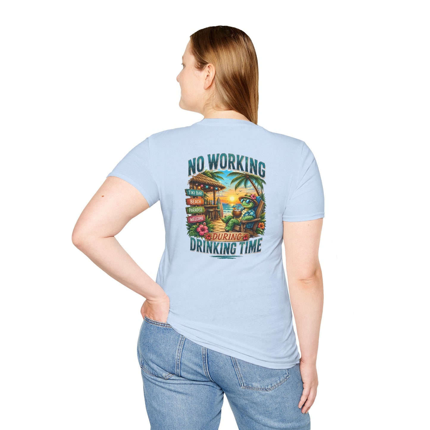 No Working During Drinking Time Unisex Softstyle T-Shirt