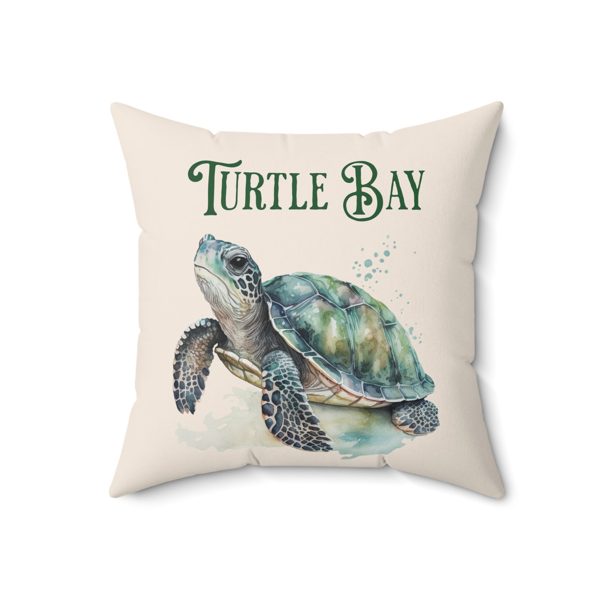 Turtle Bay Spun Polyester Square Pillow