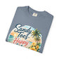 Sandy Toes Happy Life T-Shirt — Tropical Beach Vacation Tee