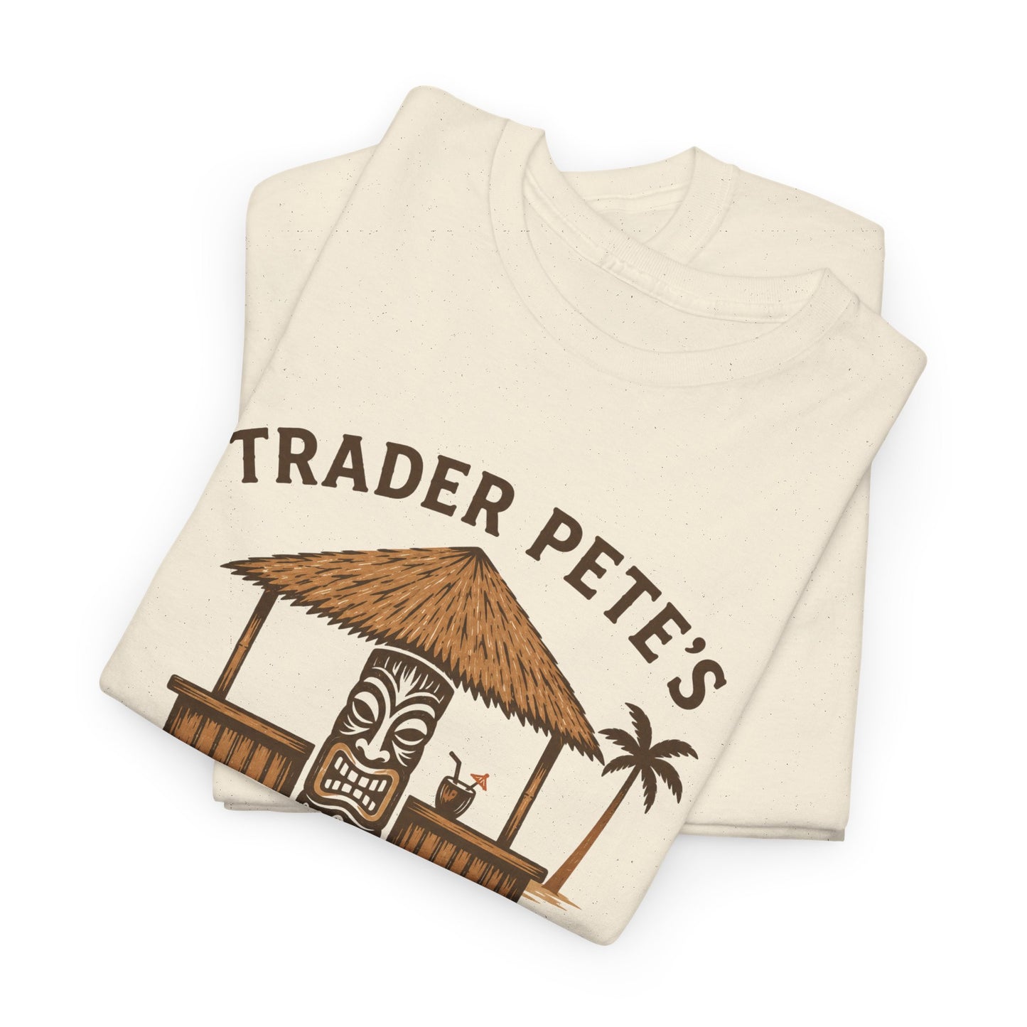 Trader Pete's Tiki Bar Tee — Retro Tropical Vacation Shirt