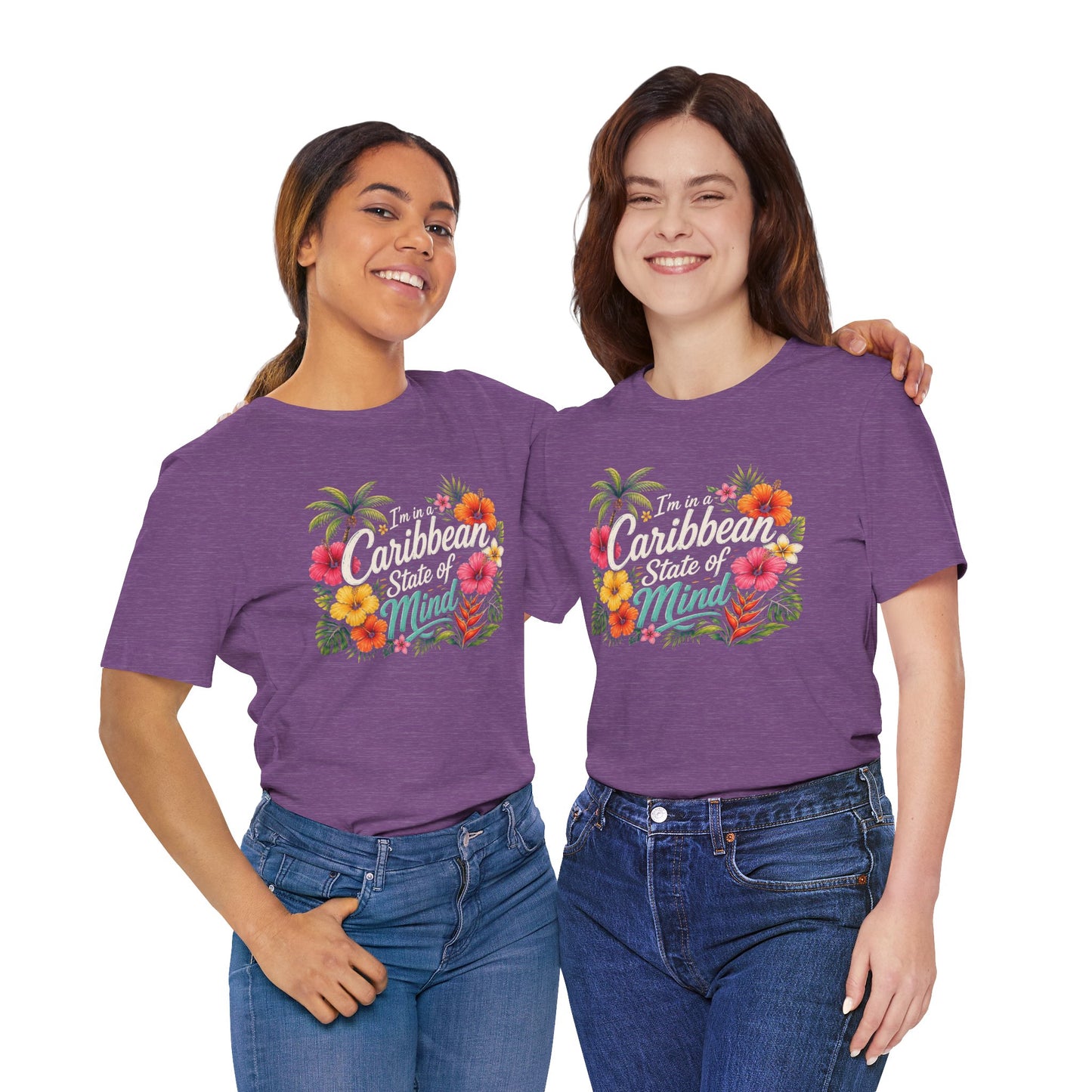 Caribbean State of Mind Tee — Tropical Floral Vacation T‑Shirt