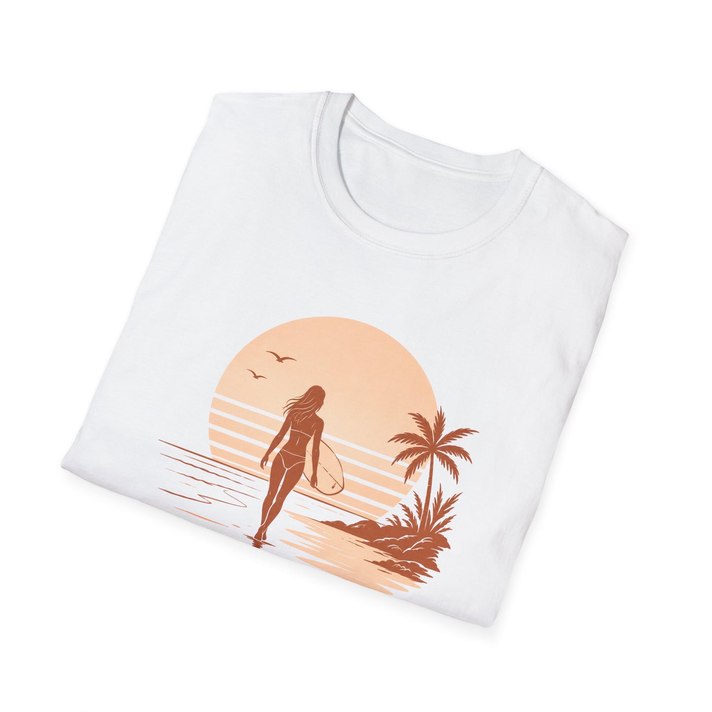 Surf Sunset T-Shirt — "Sun, Salt, Surf, Repeat" Beach Tee