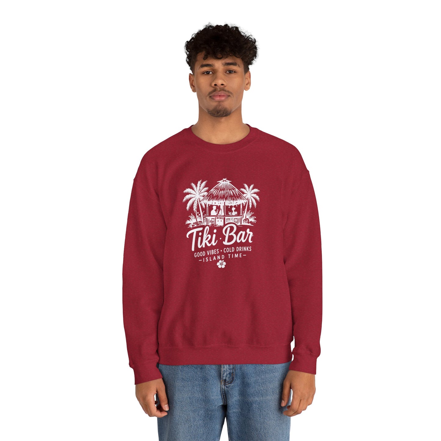 Tiki Bar Crewneck Sweatshirt – Island Vibes Graphic Pullover