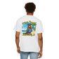 T-Shirt — "Living in Paradise and Loving It" Tropical Parrot Beach Tee