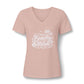 Beachy Attitude V-Neck Tee — Women's Relaxed Heather Graphic T-Shirt