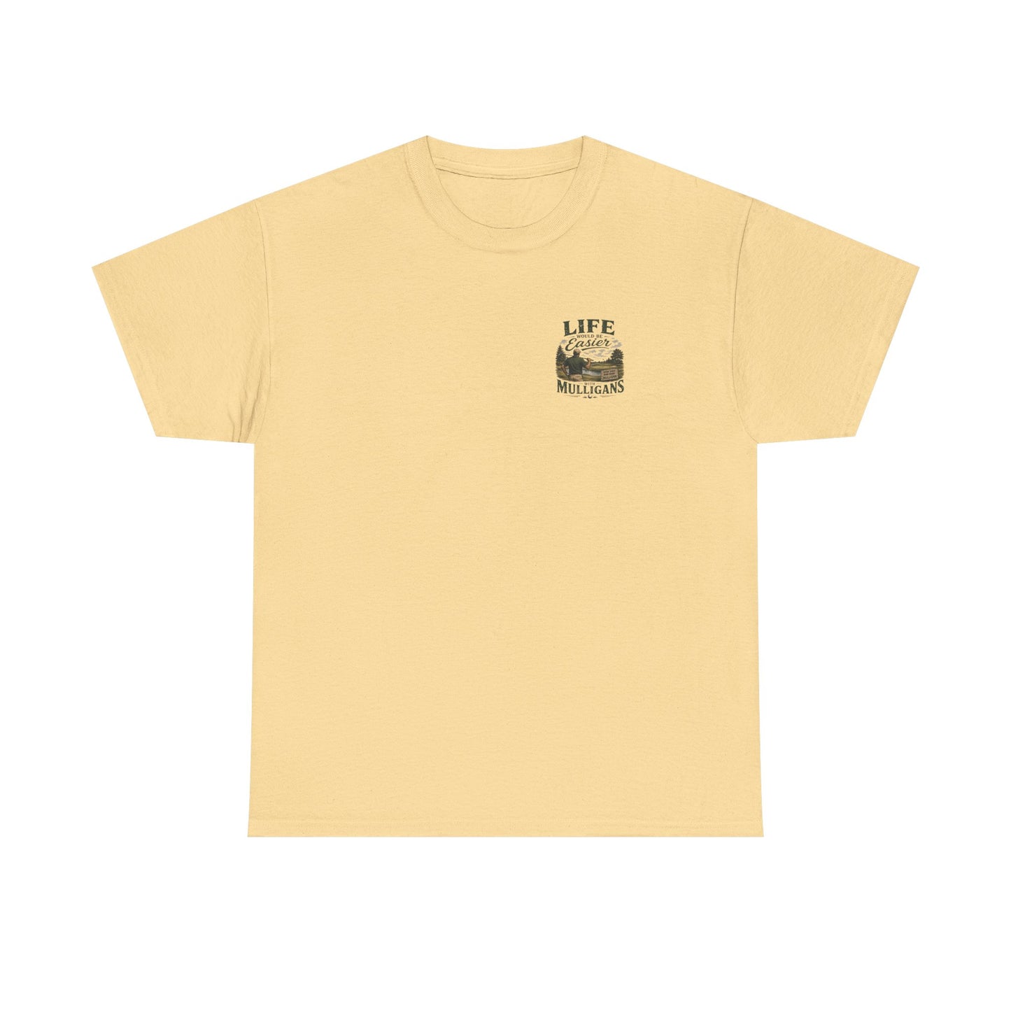 Mulligans Golf T-Shirt — “Life Would Be Easier With Mulligans” Vintage Golf Tee