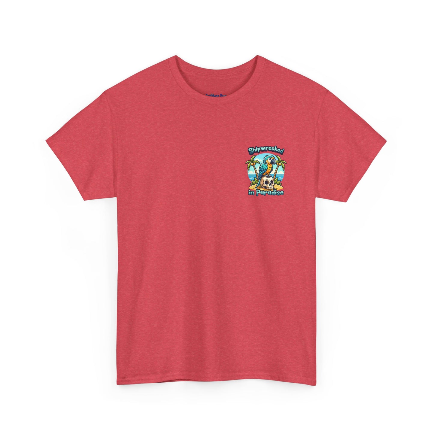 Shipwrecked in Paradise Tropical Unisex Heavy Cotton T-Shirt