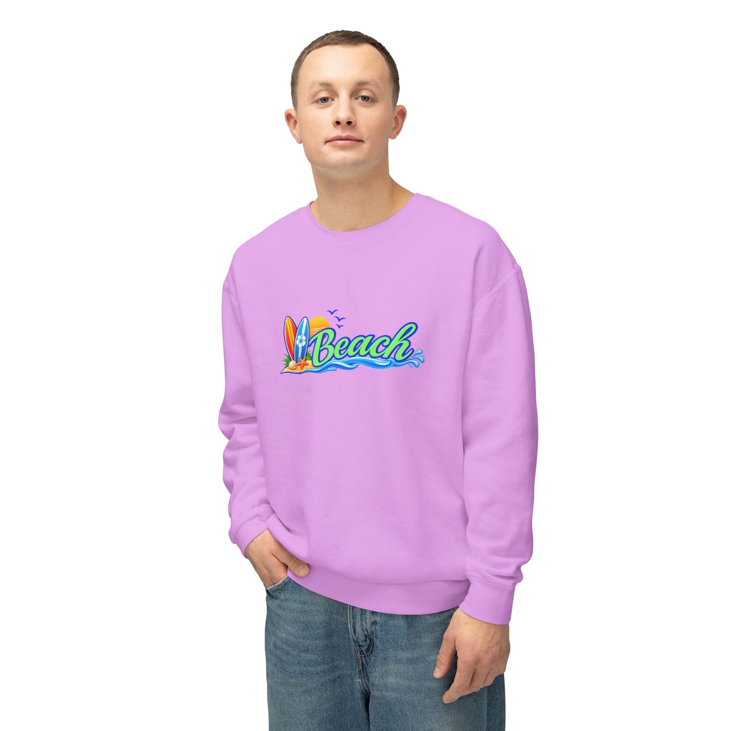 Beach Surf Vibes Crewneck Sweatshirt- Comfort Colors®