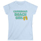 Caribbean Beach Girl T-Shirt — Women's Vacation Flip-Flop Tee