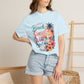 Beach Sunset Wine T-Shirt — "Beach, Sunset, Wine, Perfect Day" Tropical Graphic Tee