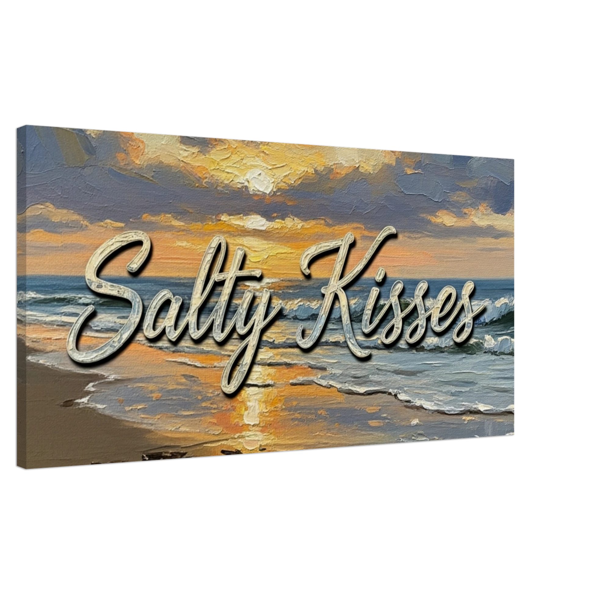 Salty Kisses Beach Canvas Wall Prints at- Caribbean Rays 
