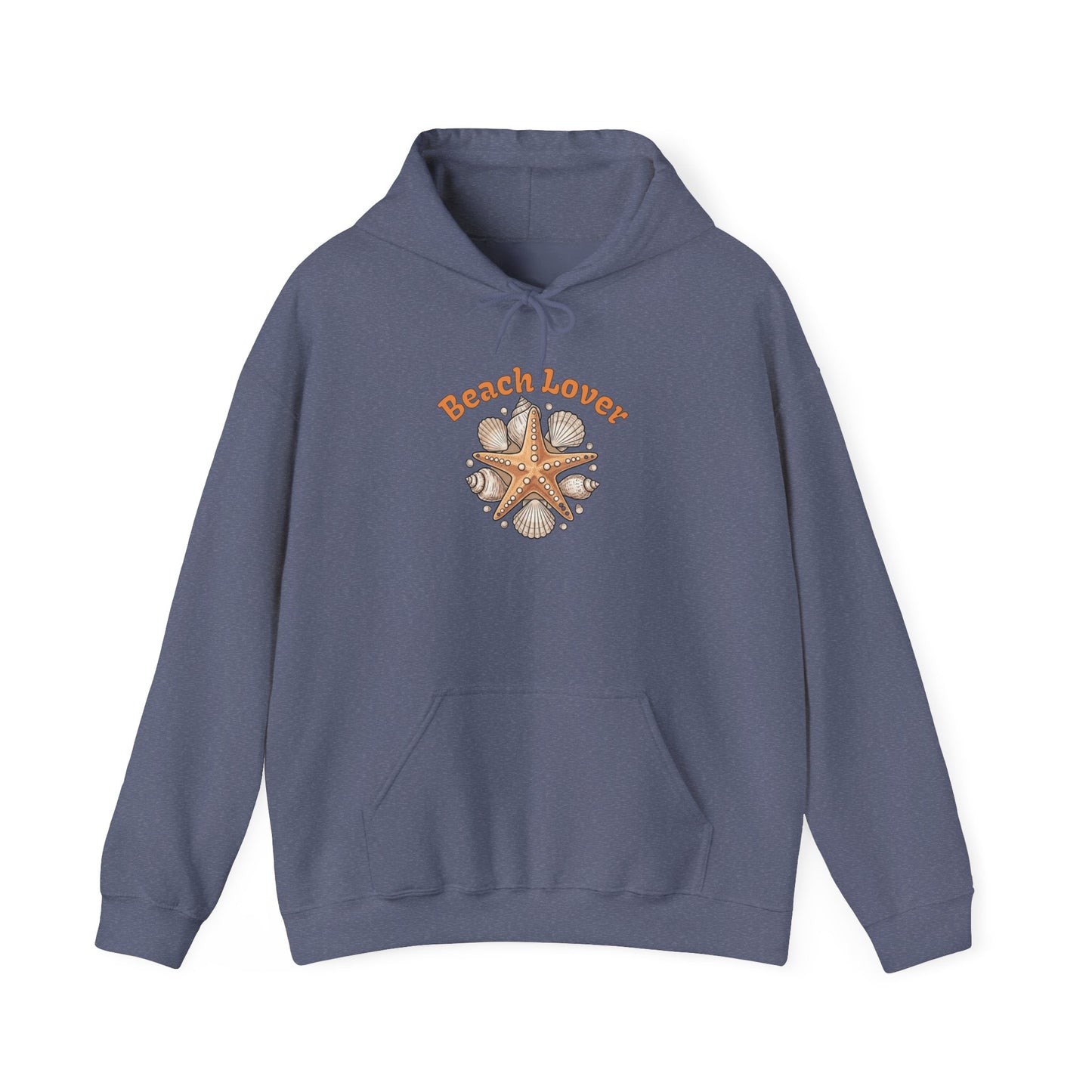 Beach Lover Starfish Hoodie — Coastal Seashell Graphic Sweatshirt