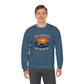 "Life Is Better On The Water" Crewneck Sweatshirt -Boat Sunset Graphic