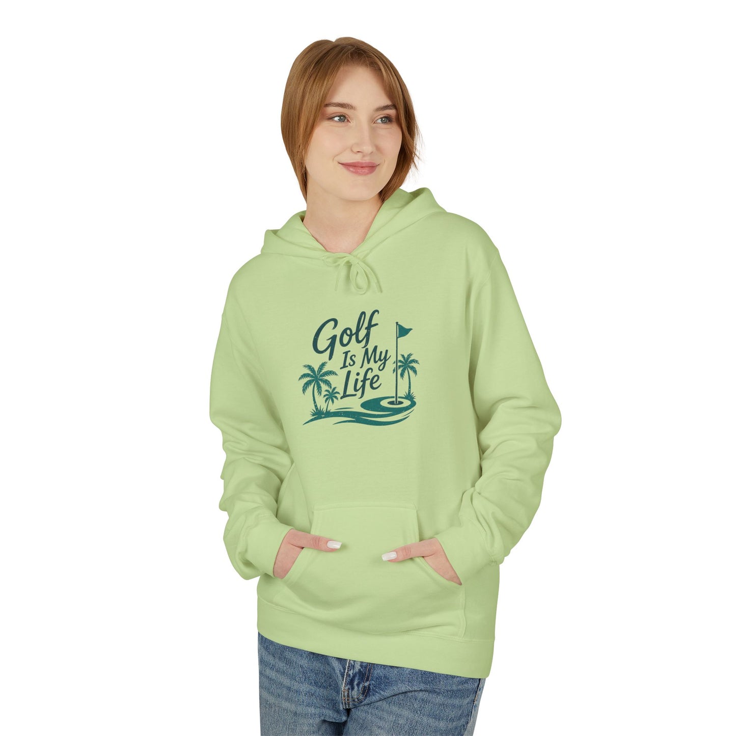 Golf Is My Life Hoodie — Tropical Palm Golf Pullover