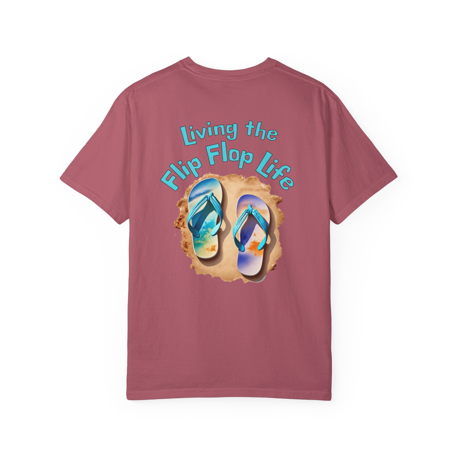 Resort Collection Living the Flip Flop Life Unisex Garment-Dyed T-shirt - on Caribbean Rays