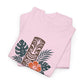 Island State of Mind T-Shirt — Tropical Tiki Tee with Hibiscus & Palm Leaves