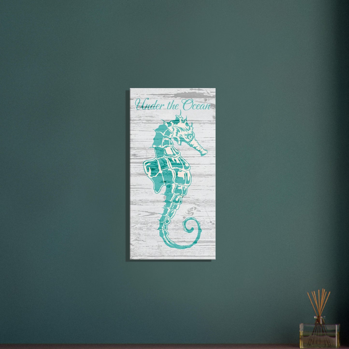   Under the Ocean Seahorse Canvas Wall Print 