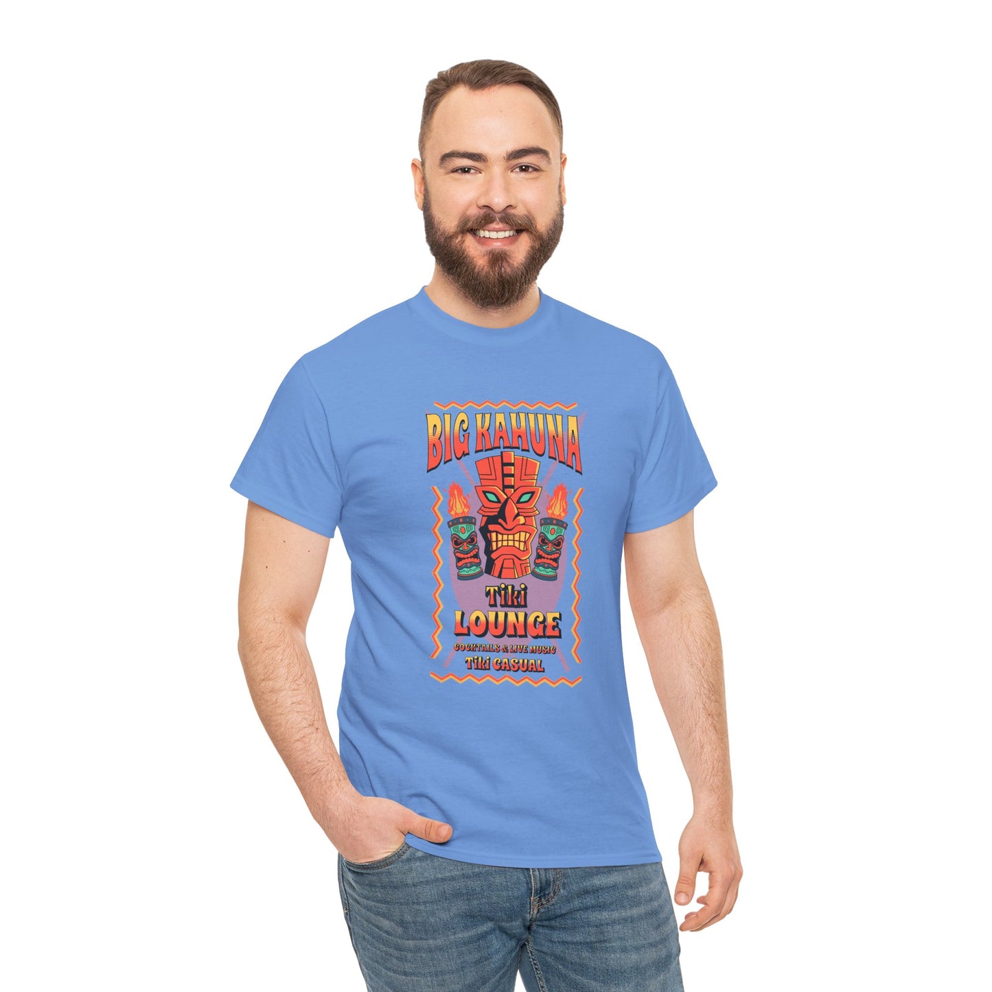 Big Kahuna Tiki Lounge Tee – Heavy Cotton Graphic Unisex T-Shirt