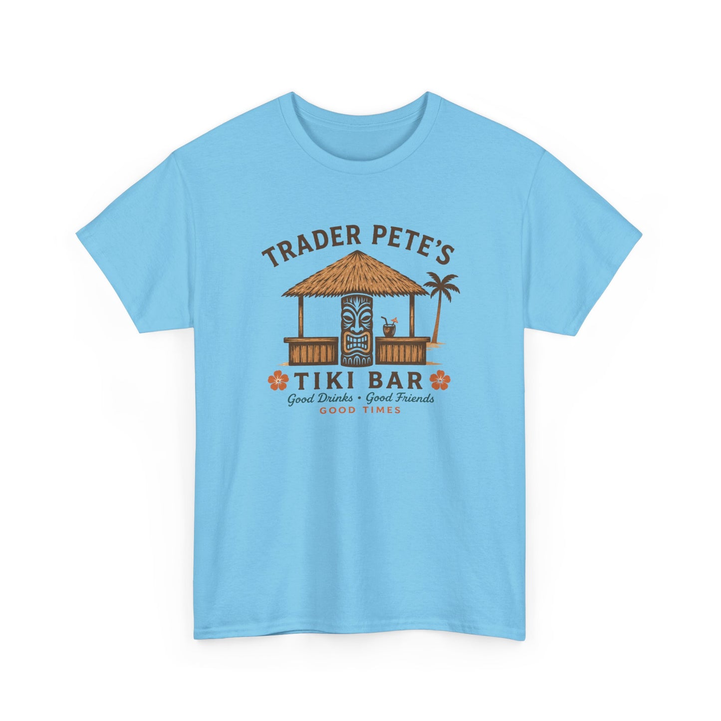 Trader Pete's Tiki Bar Tee — Retro Tropical Vacation Shirt