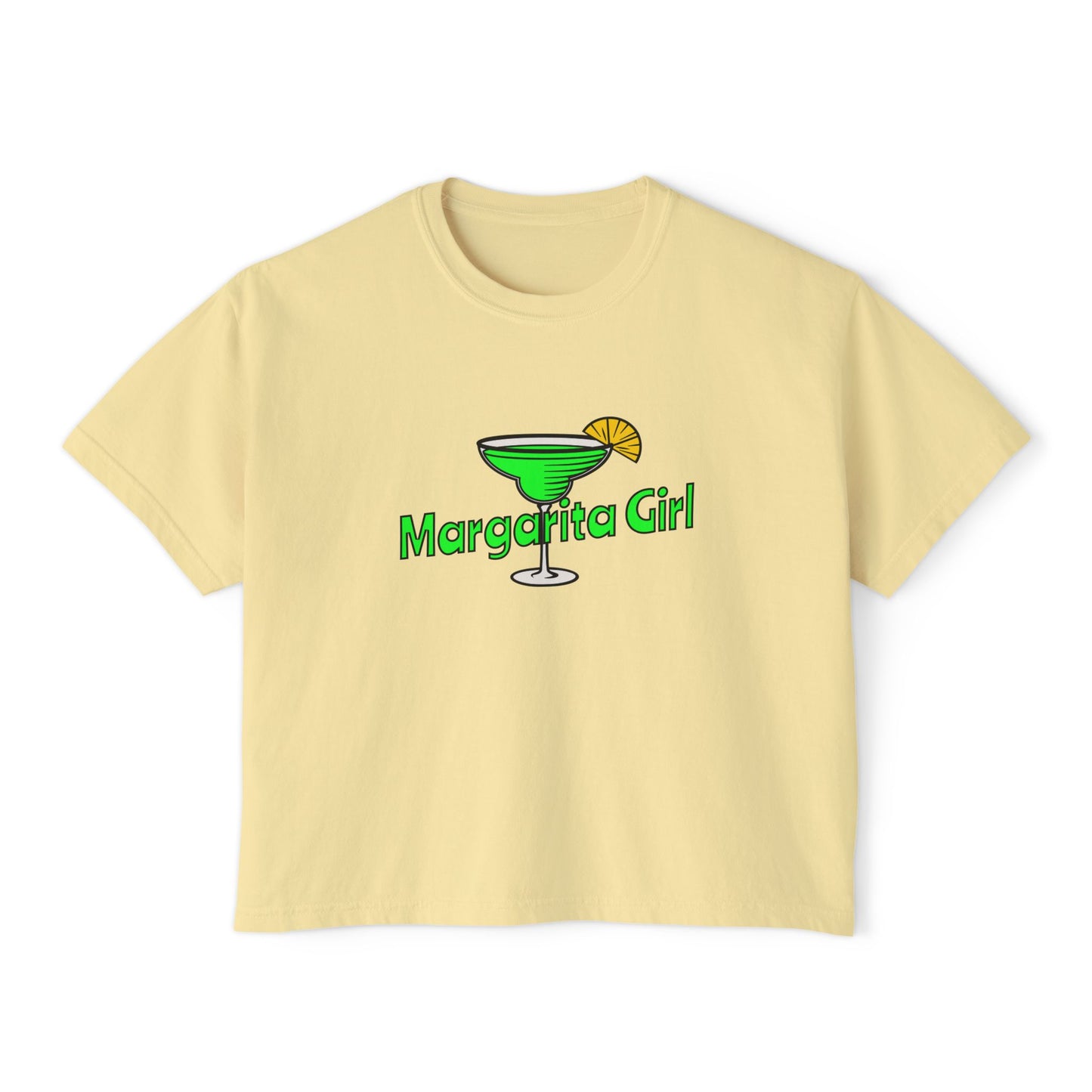 Margarita Girl Boxy Tee — Women's Cocktail Graphic T-Shirt by Caribbean Rays