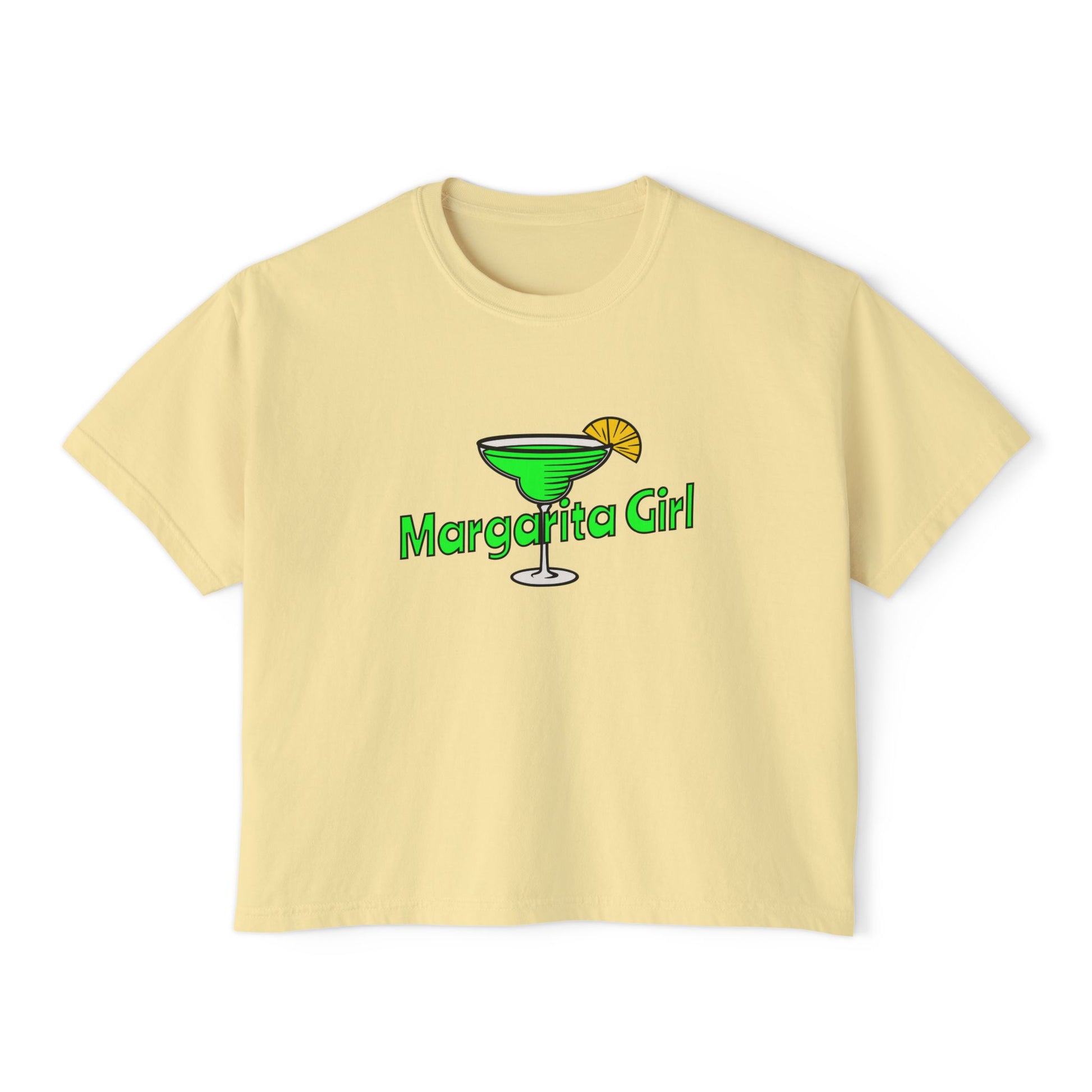 Margarita Girl Boxy Tee — Women's Cocktail Graphic T-Shirt by Caribbean Rays