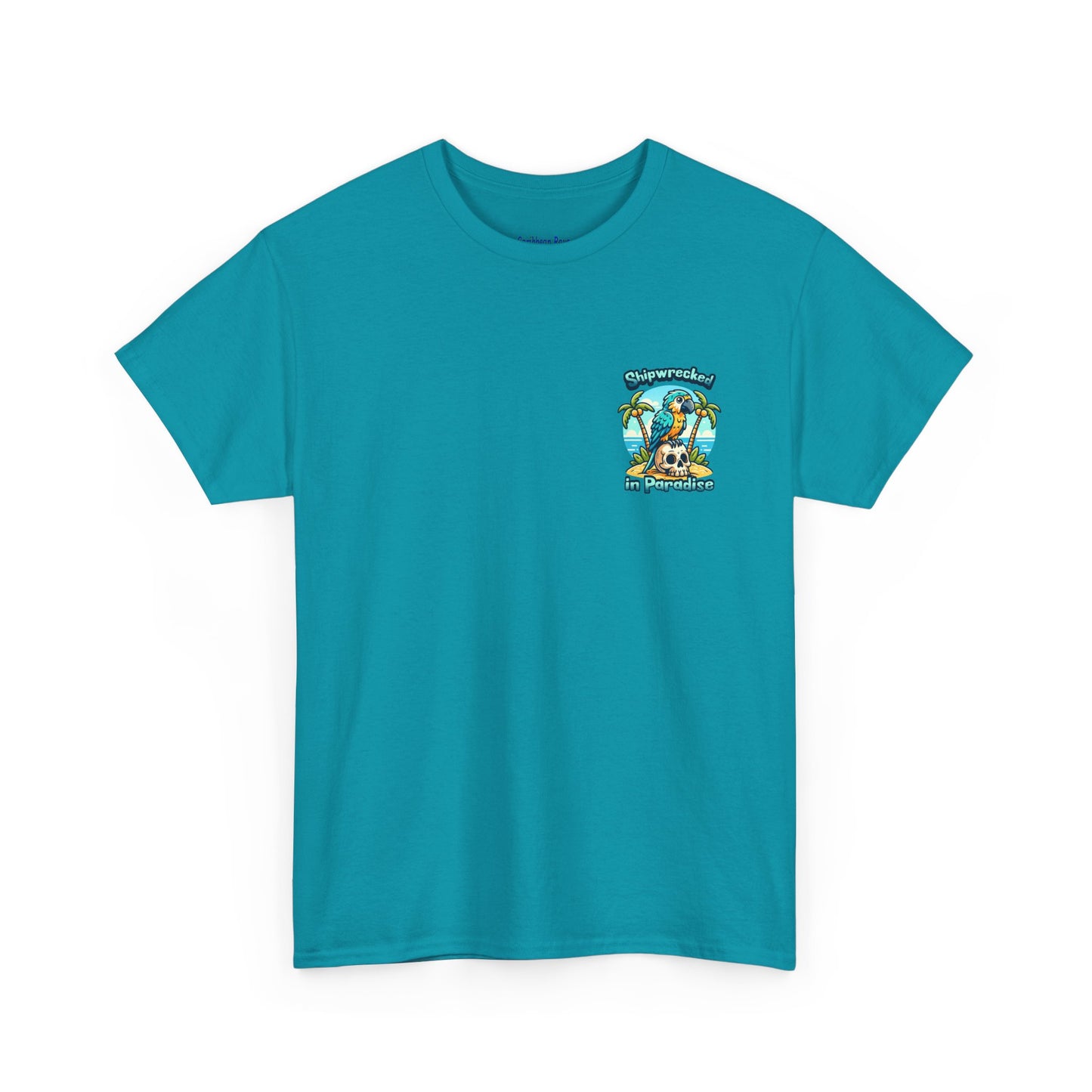 Shipwrecked in Paradise Tropical Unisex Heavy Cotton T-Shirt