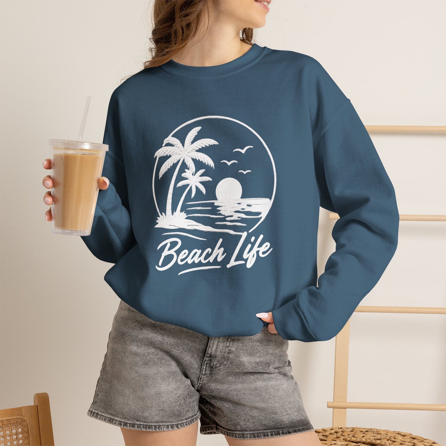Beach Life Crewneck Sweatshirt