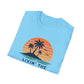 Island Life T-Shirt — "Livin' The Island Life" Retro Palm Sunset Tee