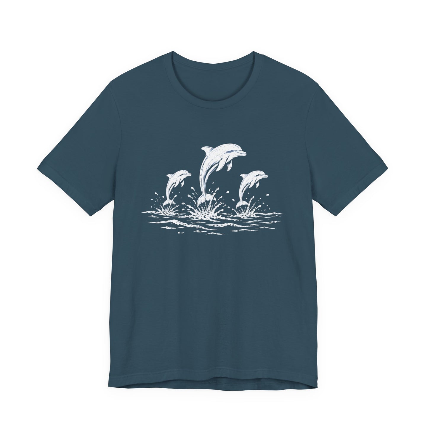 Dolphin Trio Tee — Playful Ocean Graphic T-Shirt
