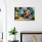 Caribbean Cabanas Canvas Wall Print - Caribbean Rays 