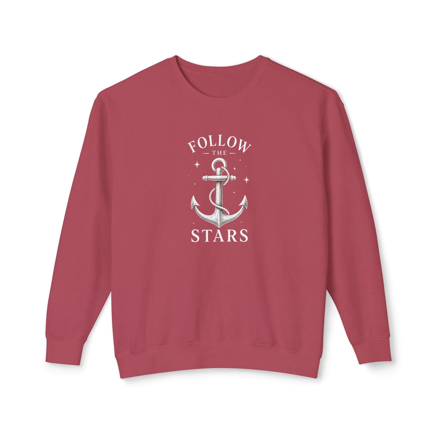Anchor 'Follow the Stars' Crewneck Sweatshirt — Nautical Vintage Anchor Graphic