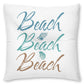 Beach Beach Beach Tufted Floor Pillow, Square