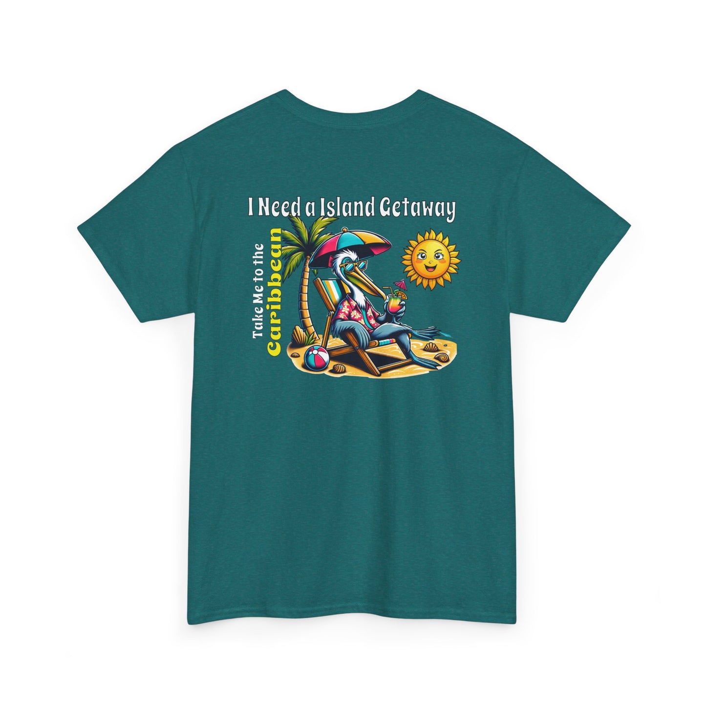 Island Getaway Unisex Heavy Cotton Tee by Caribbean Rays