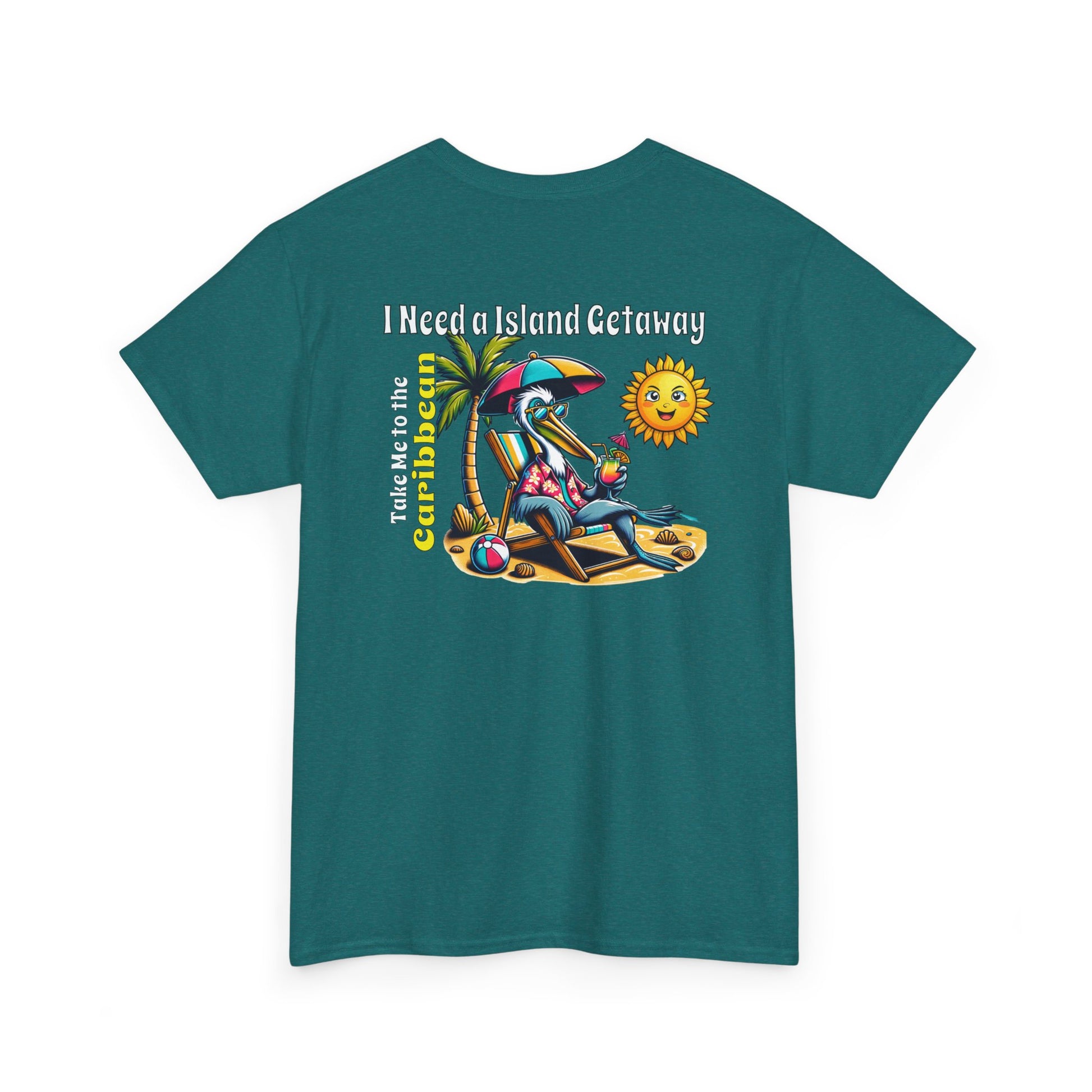 Island Getaway Unisex Heavy Cotton Tee by Caribbean Rays