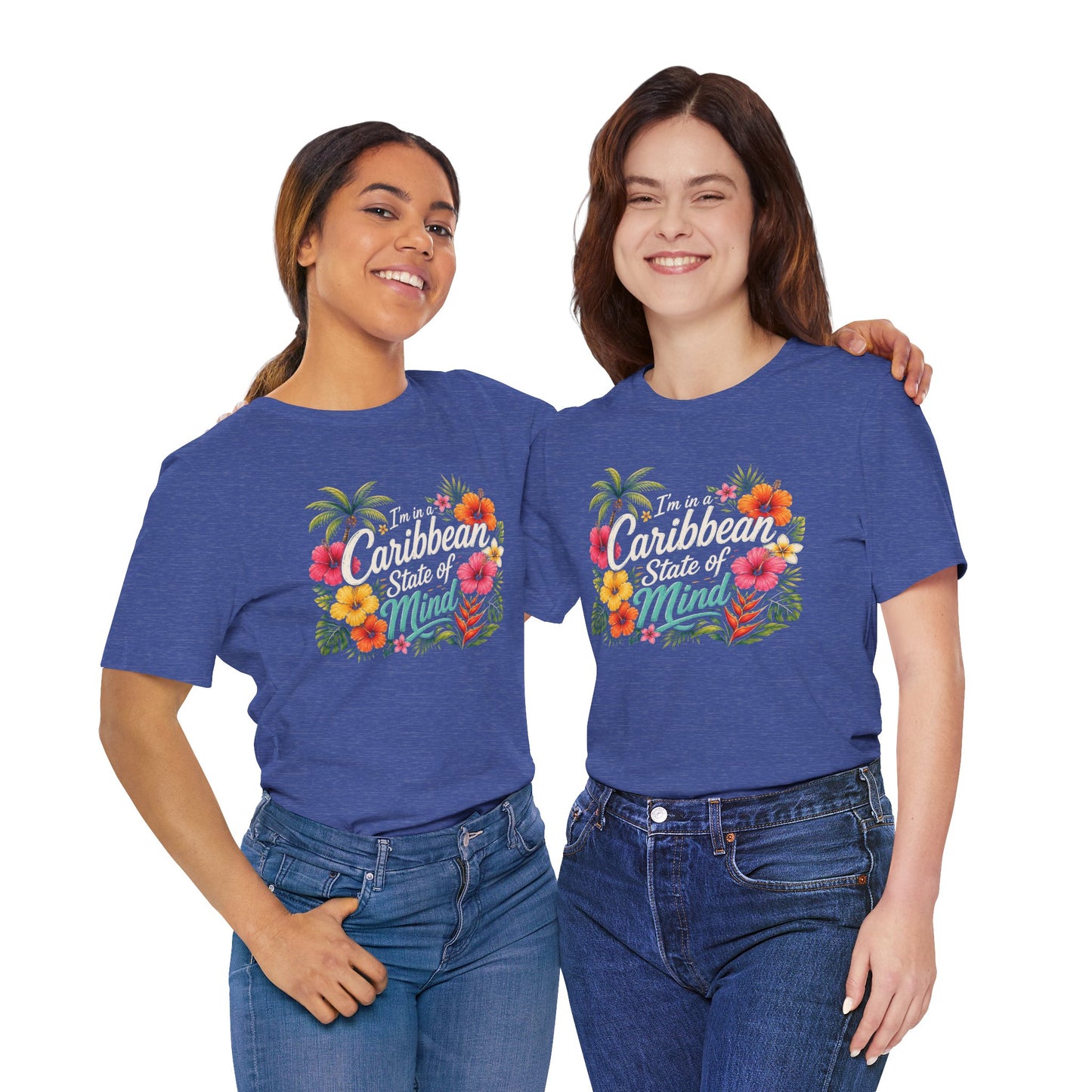 Caribbean State of Mind Tee — Tropical Floral Vacation T‑Shirt