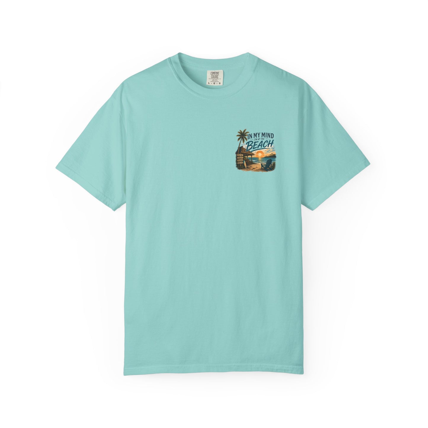 Beach Sunset T-Shirt — "In My Mind I'm at the Beach" Vintage Coastal Tee