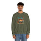 Tiki Bar Crewneck Sweatshirt — Retro Tropical Sunset Design