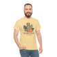 Island State of Mind T-Shirt — Tropical Tiki Tee with Hibiscus & Palm Leaves