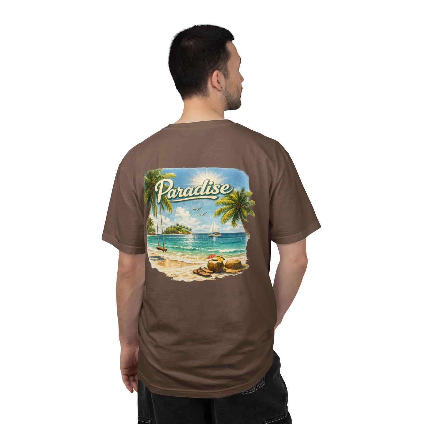 "Paradise" Tropical Beach Island Graphic Tee